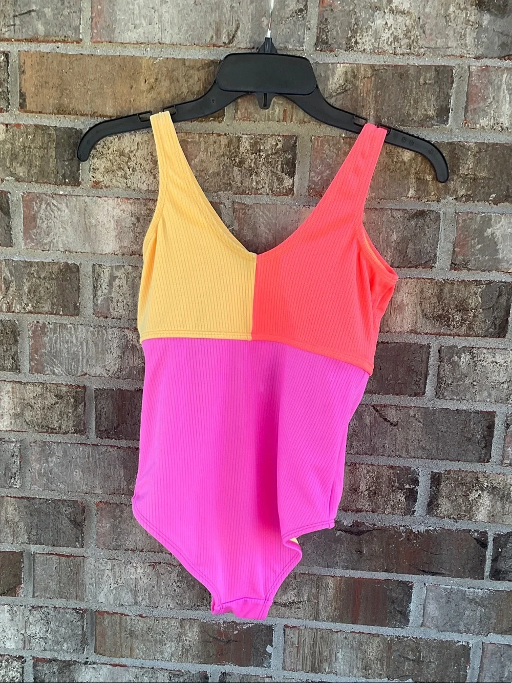 Take 50% OFF- Limited Too Colorblock Tie-Front One-Piece Swimsuit - Size-L